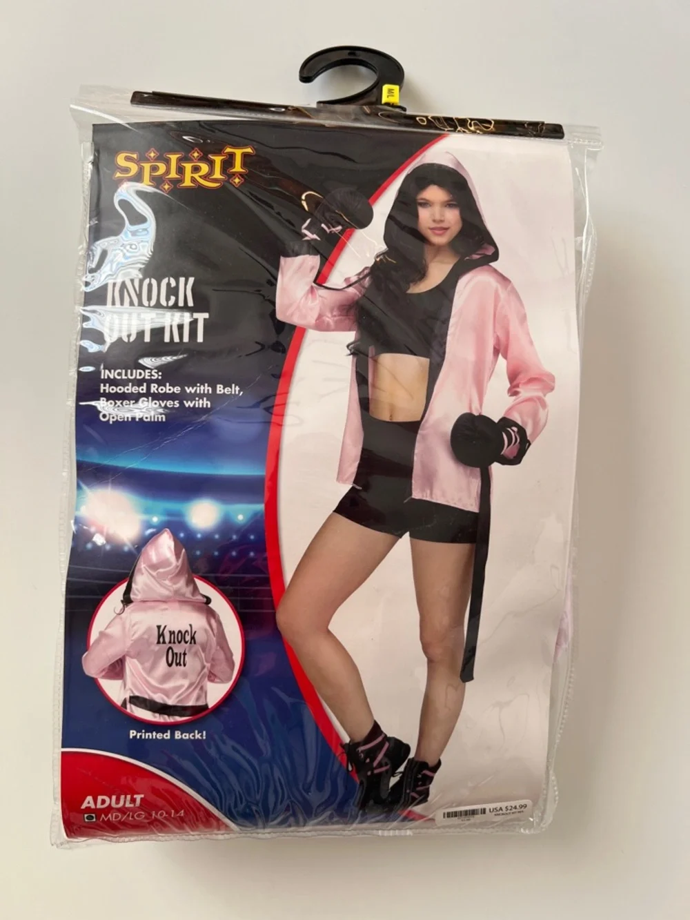 Spirit Halloween Knock Out Kit Pink Boxer Costume M/L 10-14 - Picture 3 of 9